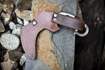 Hand Forged Damascus Karambit Knife Twist Pattern Karambit Damascus Steel With corian Handle