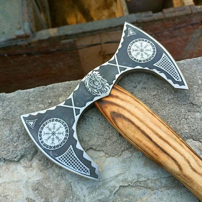 Custom Forged Carbon Steel Viking Axe – Perfect Gift for Collectors