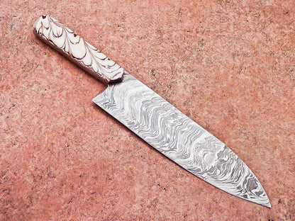 13" Chef Knife Damascus Blade Kitchen Knife Resin Handle