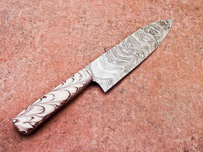 13" Chef Knife Damascus Blade Kitchen Knife Resin Handle