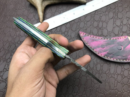 Handmade Damascus Karambit 8" Best Damascus Steel Karambit Knife with Wood Handle