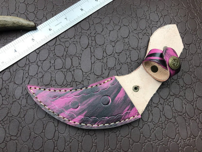 Handmade Damascus Karambit 8" Best Damascus Steel Karambit Knife with Wood Handle