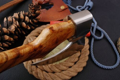 Handmade High Carbon Steel Viking Tomahawk Axe 15 Inch with Engraved Head