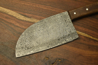 Custom Handmade Damascus Steel Chef Chopper Knife – 12" Full Tang Kitchen Knife