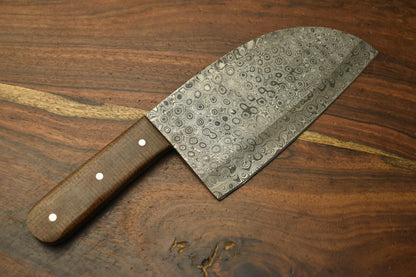 Custom Handmade Damascus Steel Chef Chopper Knife – 12" Full Tang Kitchen Knife