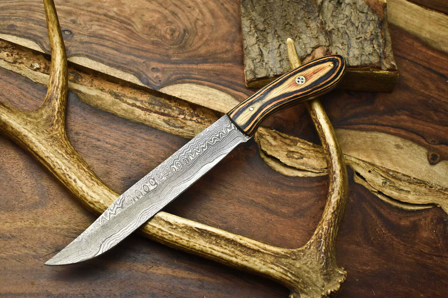 12" Handmade Damascus Steel Blade Kitchen Chef Full Tang Knive