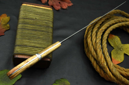 Custom Damascus Steel Fillet Knife Damascus Fillet Knife Olive & Walnut Handle W/Sheath