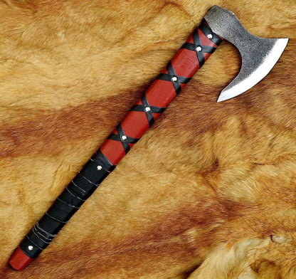 Tactical Custom Made Axe Viking Hatchet Tomahawk – Hand Forged Carbon Steel