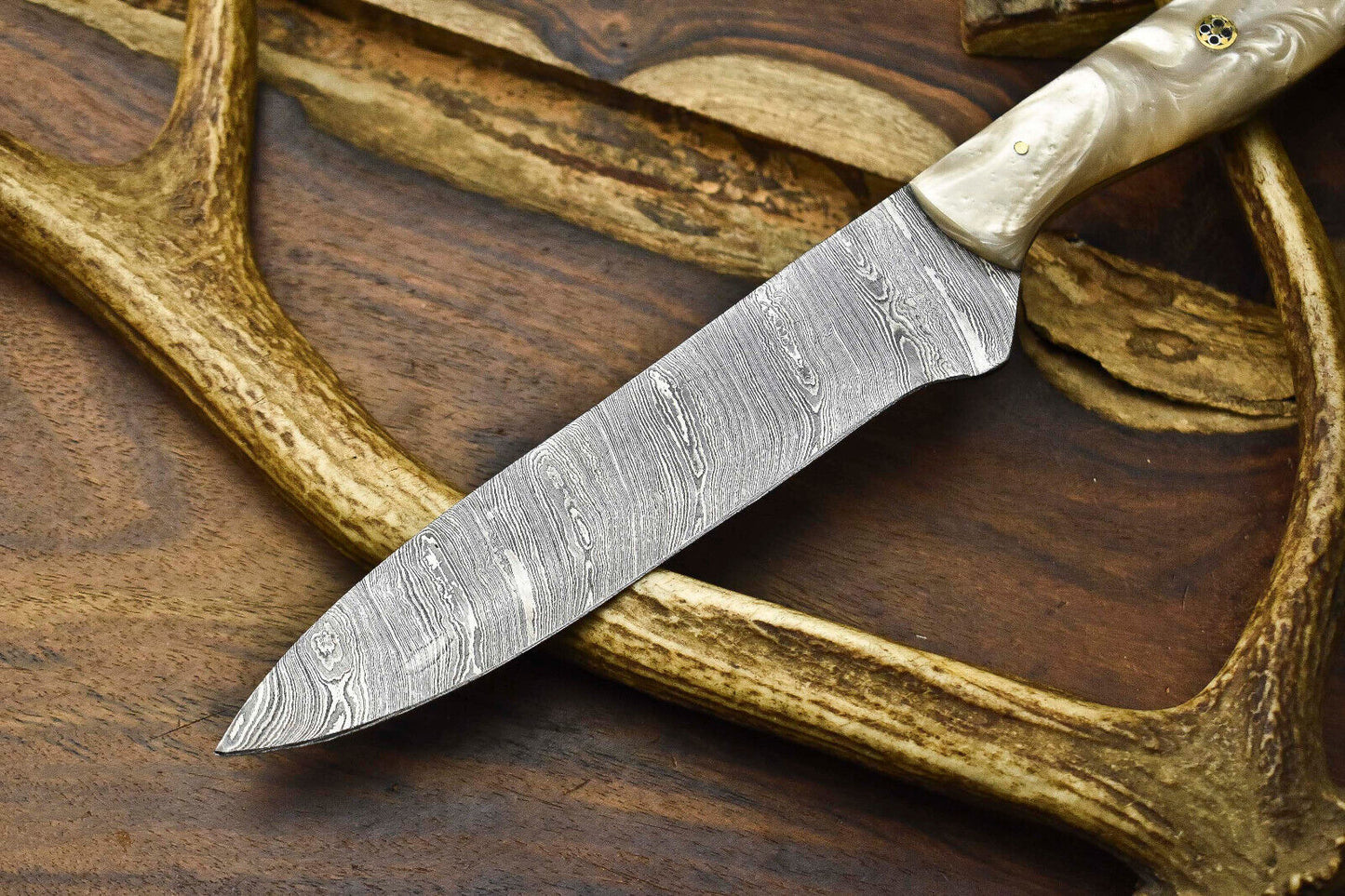 12" Hand-Forged Damascus Steel Chef Knife – Full Tang Kitchen Knife, Handmade