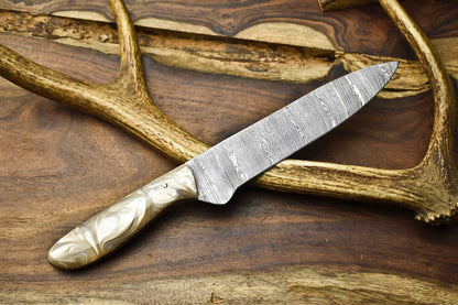 12" Hand-Forged Damascus Steel Chef Knife – Full Tang Kitchen Knife, Handmade