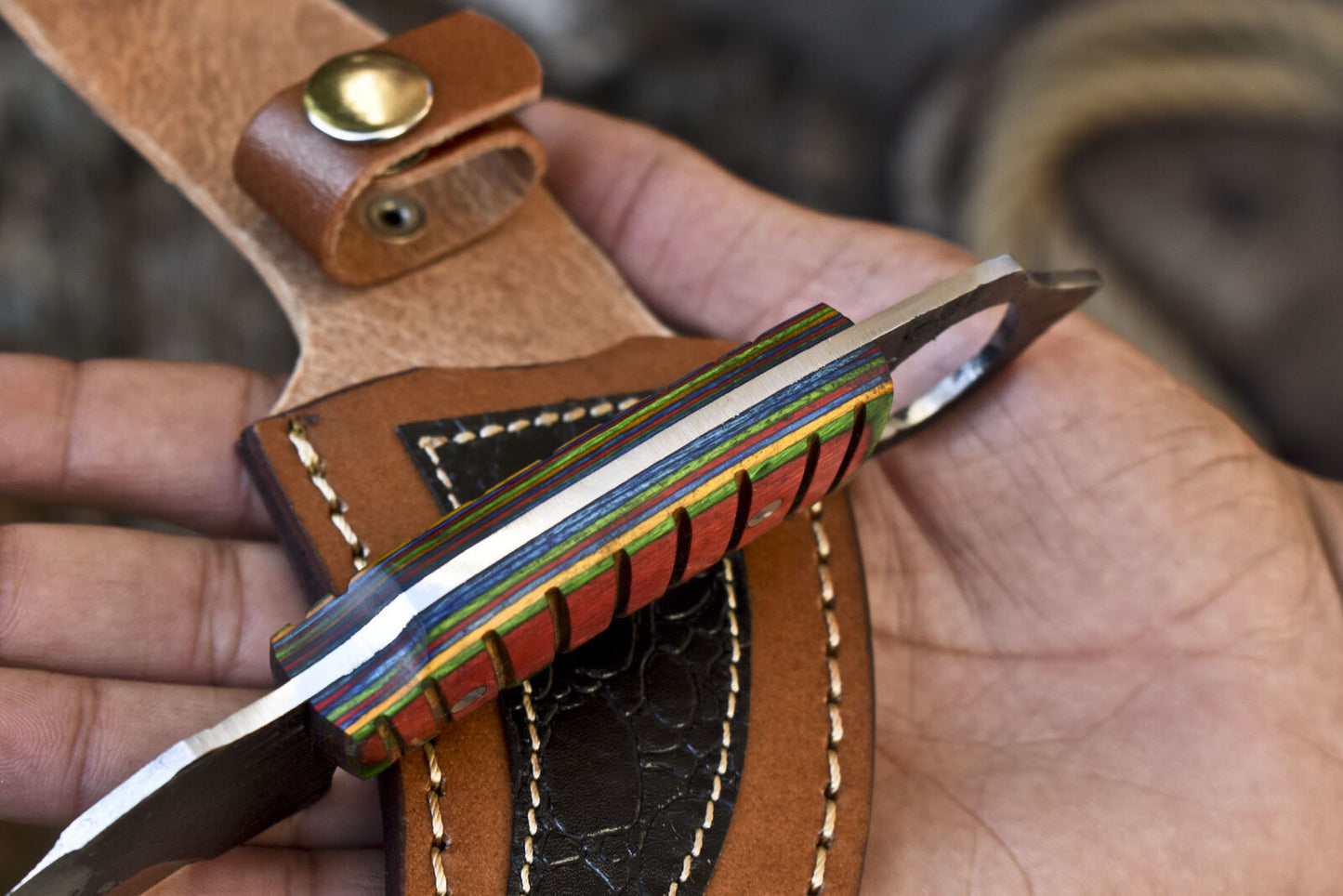 Custom Forged D2 Steel Karambit Knife 8" With Hard Wood Handle Best Karambit