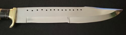 20" Handmade D2 Steel Highly Polished Hunting Bowie Knife with Leather Sheath