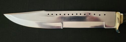 20" Handmade D2 Steel Highly Polished Hunting Bowie Knife with Leather Sheath