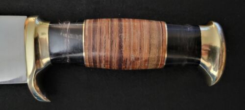 20" Handmade D2 Steel Highly Polished Hunting Bowie Knife with Leather Sheath