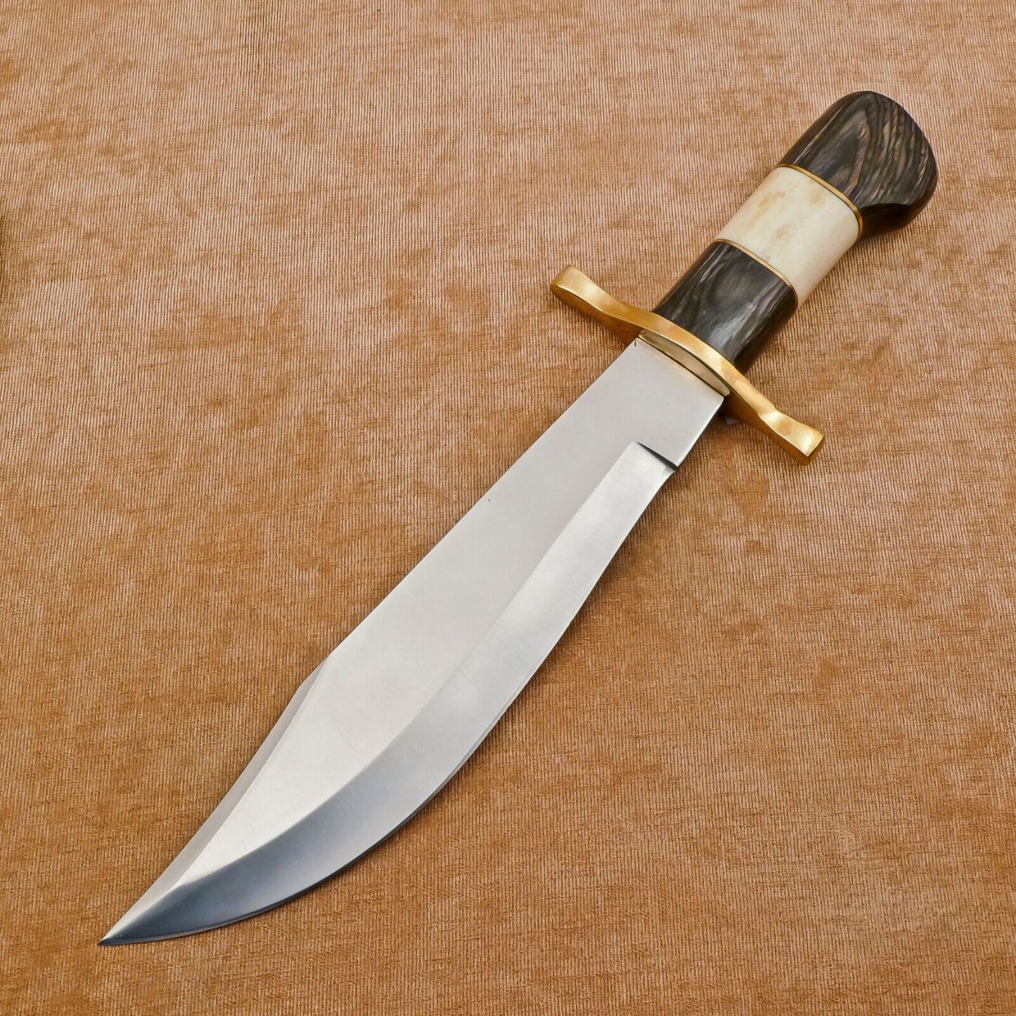 Massive Handmade 12" D2 Clip Point Fixed Blade Bowie Hunting Knife
