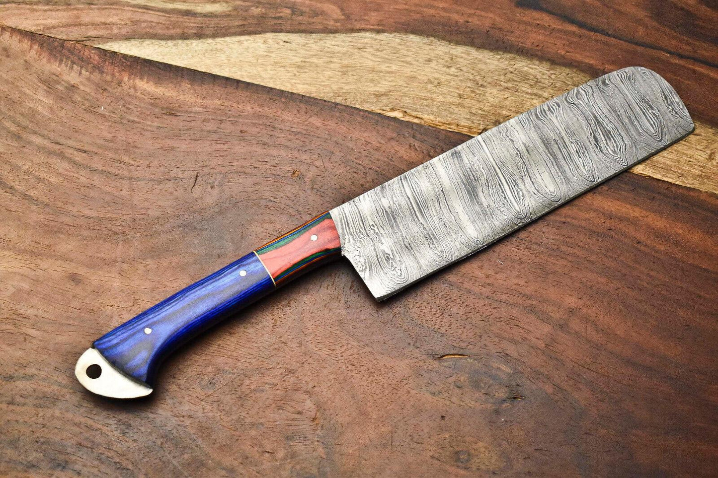 Handmade Damascus Steel Blade Chef Full Tang Knife – 13"