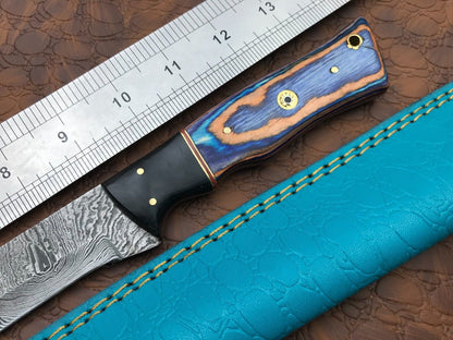 14" Hand Forged Damascus Fillet Knife Premium Damascus Steel Knife W/Sheath