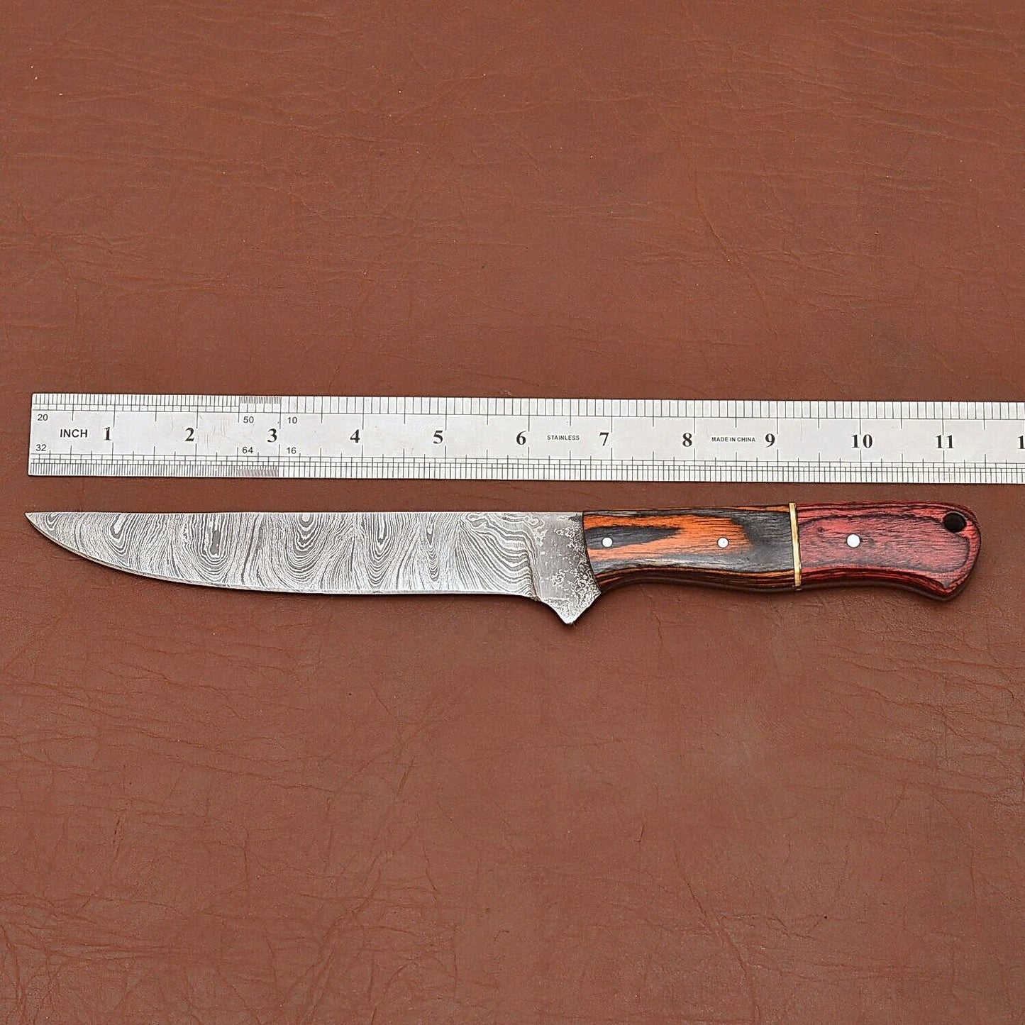 Exclusive Damascus Steel Chef Fillet Knife with Ergonomic Wooden Handle