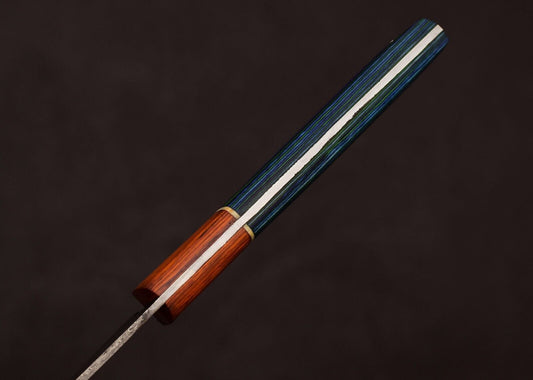 Custom Forged Damascus Steel 13" Chef Knife | Handmade Outdoor & Kitchen Blade with Pakka Handle