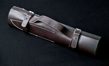 Custom Handmade Damascus Full Tang Hunting Knife with Leather Sheath