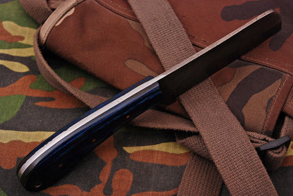 Handmade 8" Best Damascus Steel Bull Cutter Knife Custom Cowboy Bull Knife with Wood Handle