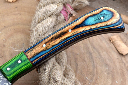 Handmade Forged Damascus Steel Kitchen Chef Knife with Multi Dollar Sheet Handle