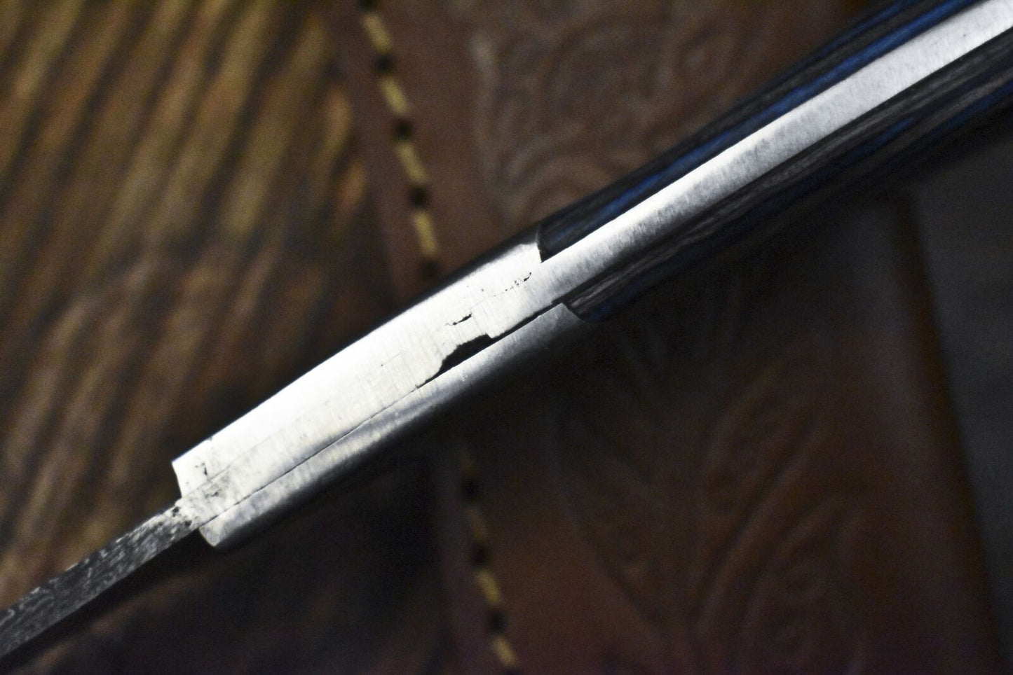 Custom Twist ATS-34 Steel Skinner Knife with Hard Wood Handle – 10" Handmade Hunting Knife