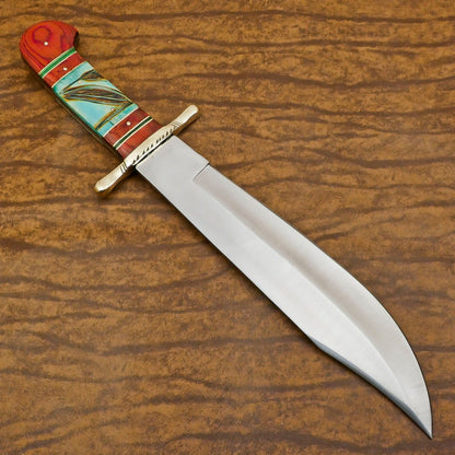 Superior Custom Handmade D2 Steel Bowie Knife – 13-Inch Hunting & Camping Blade