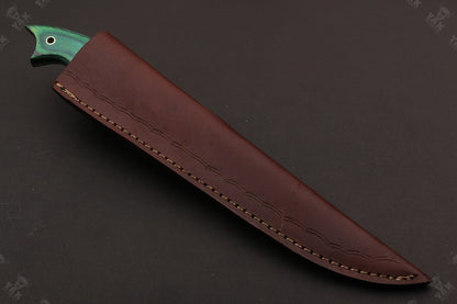 12.5" Custom Handmade Damascus Fillet Knife Damascus Steel Fillet Knife With Sheath