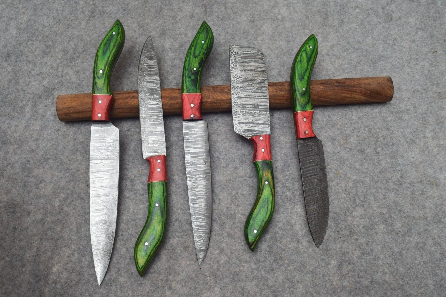Handmade Hand Forged Damascus Steel Chef Knife Set – Premium Kitchen Knives