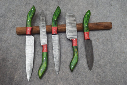 Handmade Hand Forged Damascus Steel Chef Knife Set – Premium Kitchen Knives