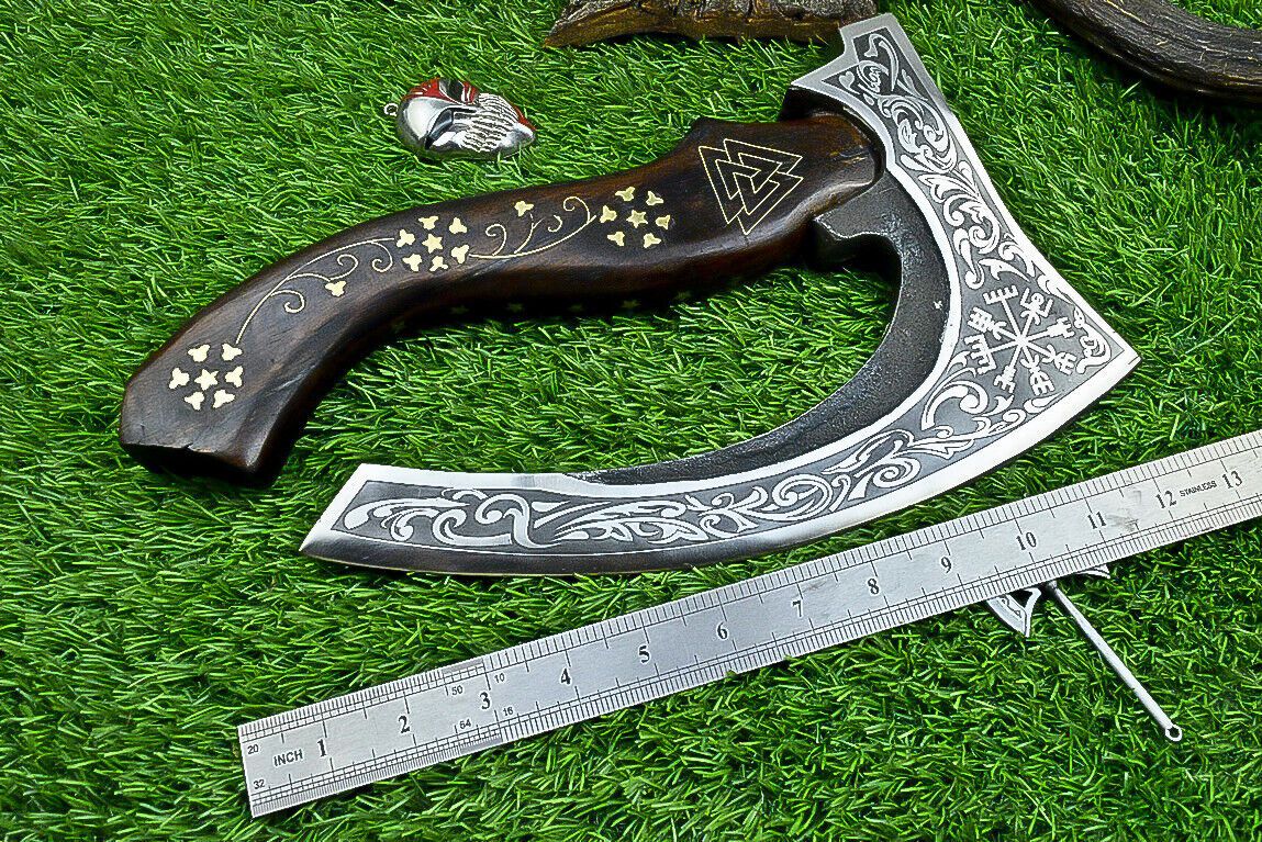 Royal Axe – Forged Handmade Viking Cutter Camping Axe