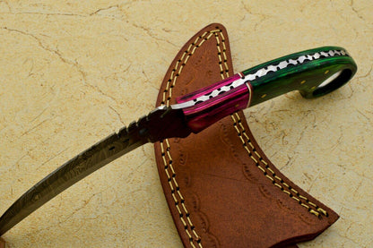 Custom Damascus Karambit 9" Full Tang Karambit Damascus Steel Knife With Wood Handle