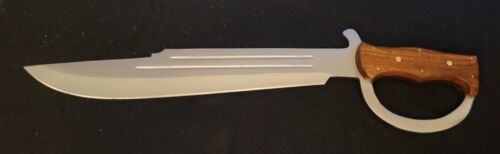21.5" Handmade D2 Fuller Blade Hunting Bowie Survival Knife with Rosewood Handle