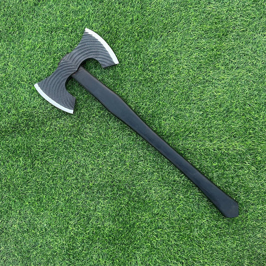 24 Inch Custom Handmade Steel Axe Viking Axe for Sale with Wood Handle & Leather Sheath