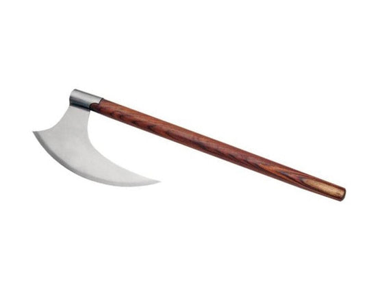 27" Hand Forged Stainless Steel Axe Viking Axe for Sale with Wood Handle & Leather Sheath
