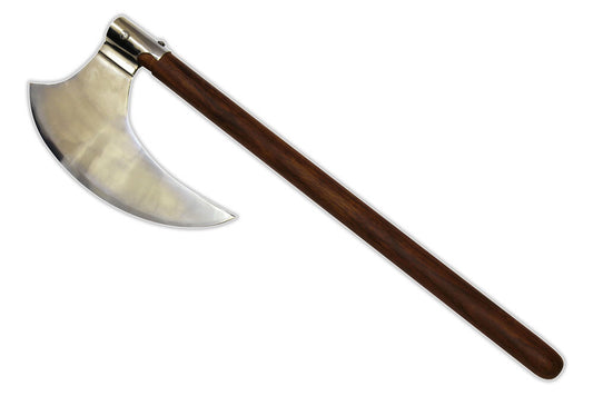 27 Inch Carbon Steel Axe Viking Axe for Outdoor with Wooden Handle & Leather Sheath