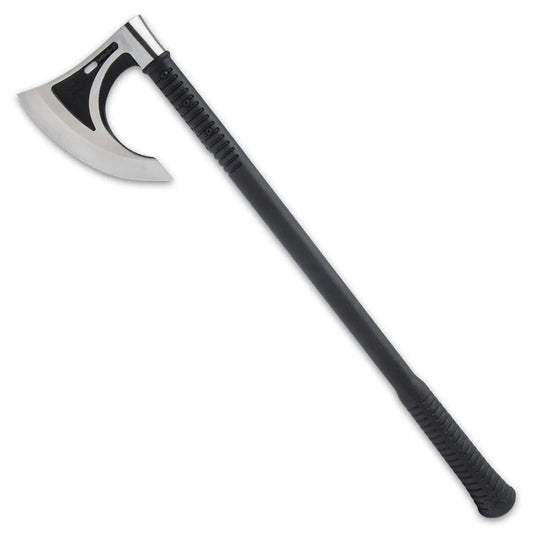 28" Viking Bearded Axe 3Cr13 Stainless Steel Blade Tactical Axe with Sheath