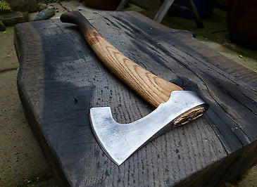 Custom Viking Styled Battle Axe | Hand-Forged with Leather Sheath