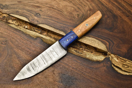 8.0" Handmade Damascus Steel Chef Knife – Full Tang Kitchen Knife