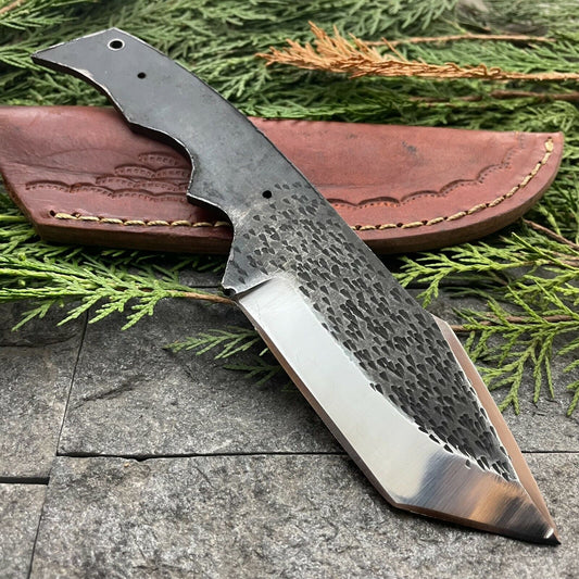  8 Inch D2 Steel Hunting Bowie Knife Blank Blade Full Tang Custom Forged