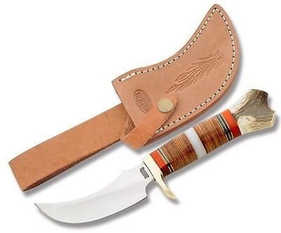 9.625" Skinner Knife with 4.375" Stainless Steel Blade & Genuine Stag Handle