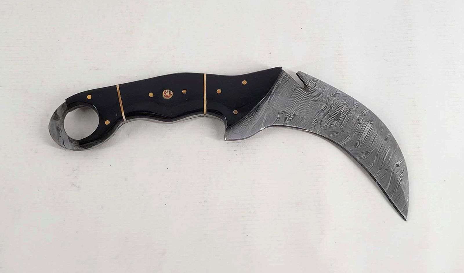 9" Handmade Best Karambit Knife Damascus Steel Karambit with Micarta Handle and Sheath