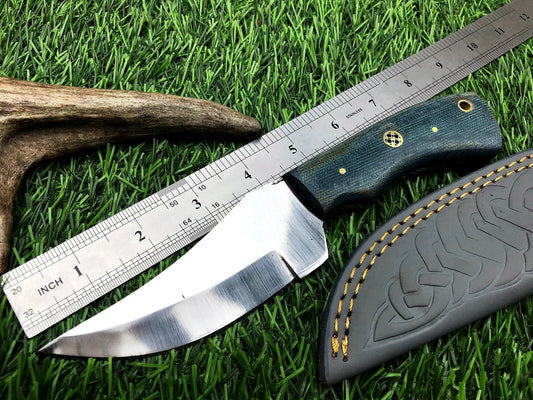 9" Handmade Stainless Steel Bowie Knife with Leather Sheath