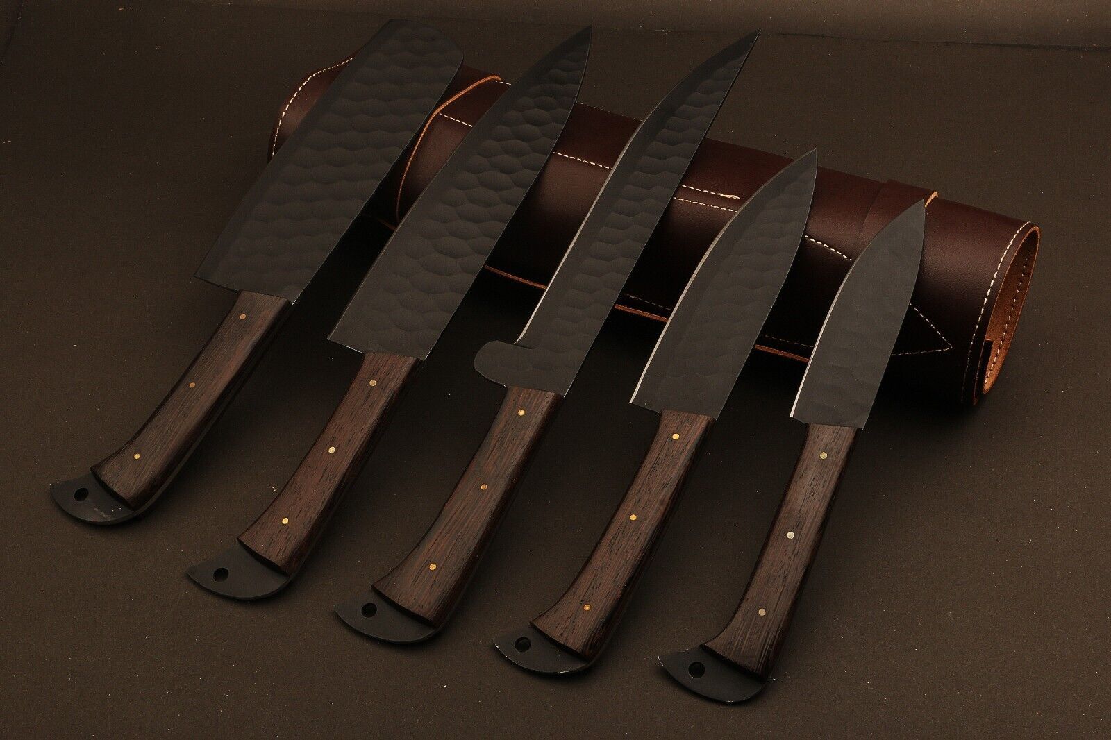 9" to 13" Hand Forged D2 Steel Chef Knives Set – Professional Kitchen Cutlery