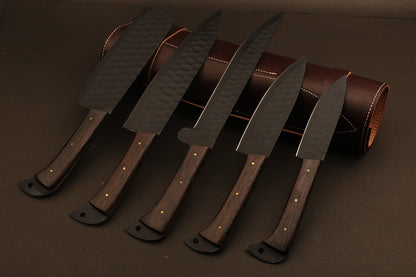9" to 13" Hand Forged D2 Steel Chef Knives Set – Professional Kitchen Cutlery