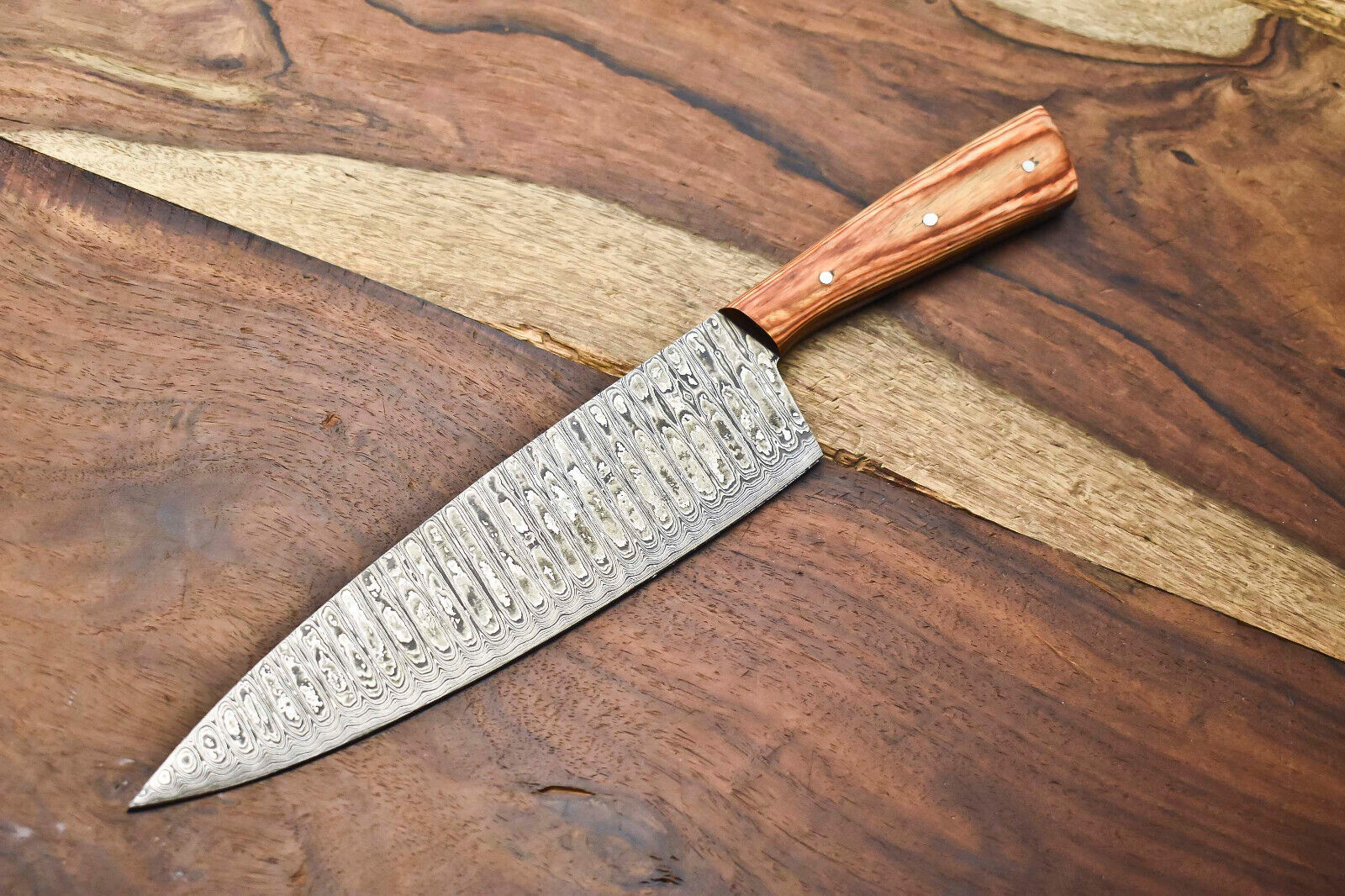 Artisan Damascus Steel Blade – Handmade Full Tang Chef & Sport Knife