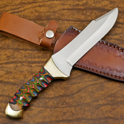Best Bowie Knife Handmade 12" D2 Steel Full Tang Bowie Knife With PakkaWood Handle