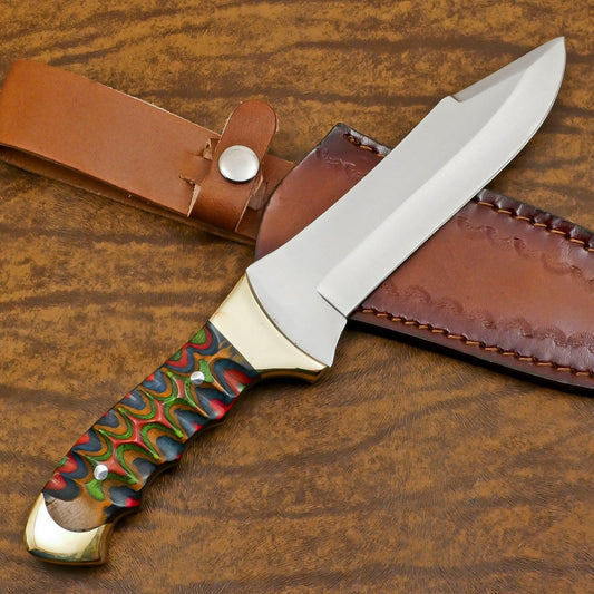Best Bowie Knife Handmade 12" D2 Steel Full Tang Bowie Knife With PakkaWood Handle