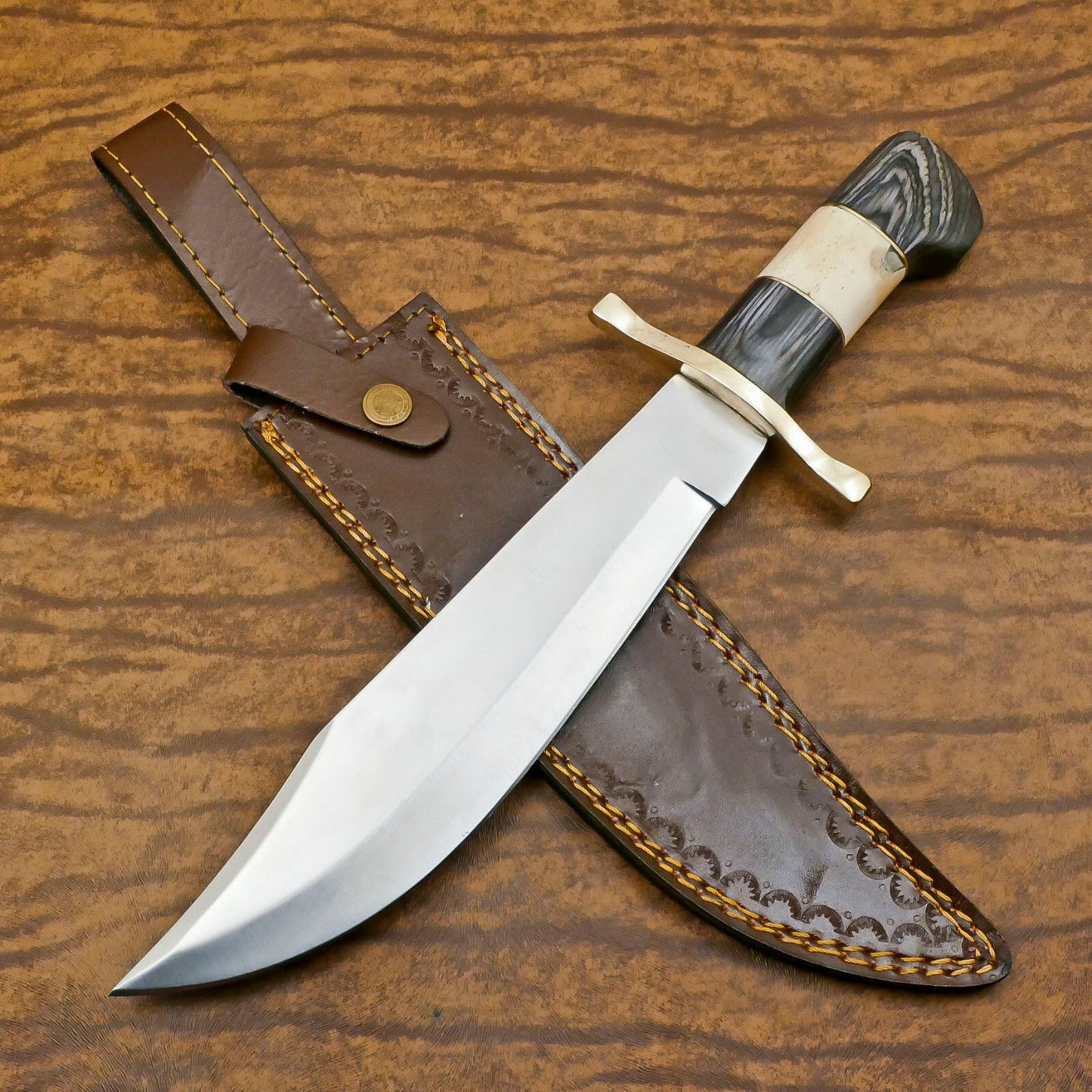 Best Bowie Knife Handmade 13" D2 Steel Clip Point Full Tang Bowie Knife